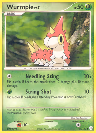 Wurmple 104/130 Pokemon card