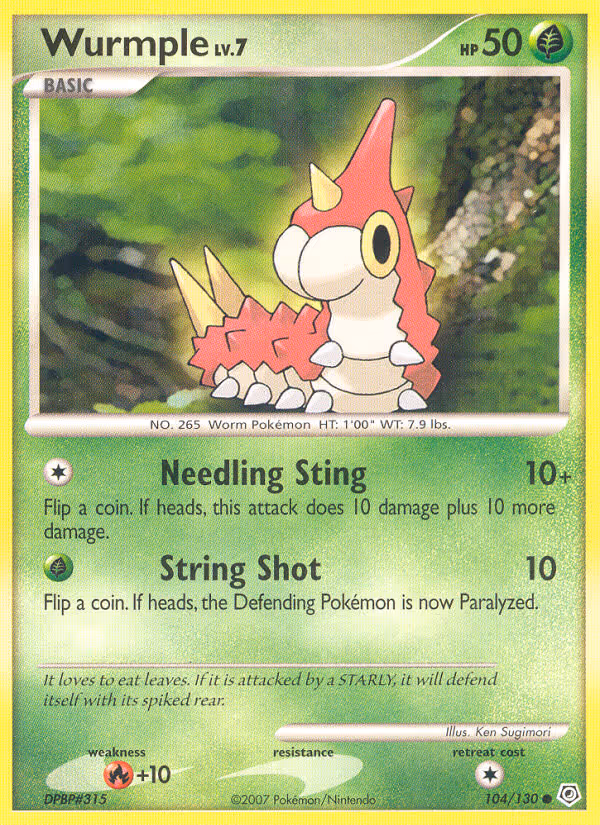 Wurmple 104/130 Pokemon card