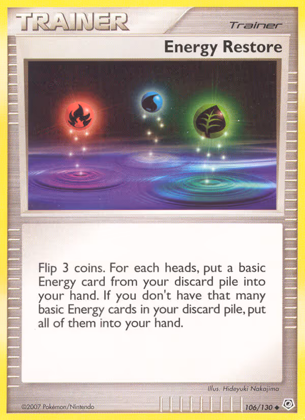 Energy Restore 106/130 Pokemon card