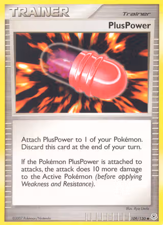 PlusPower 109/130 Pokemon card