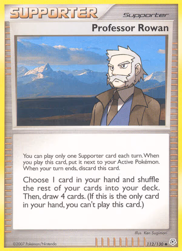 Professor Rowan 112/130 Pokemon card