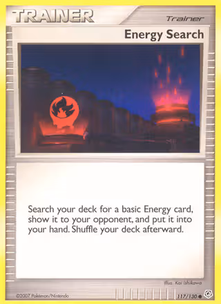 Energy Search 117/130 Pokemon card