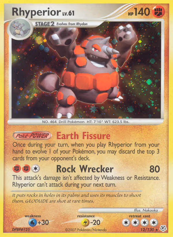 Rhyperior 12/130 Pokemon card