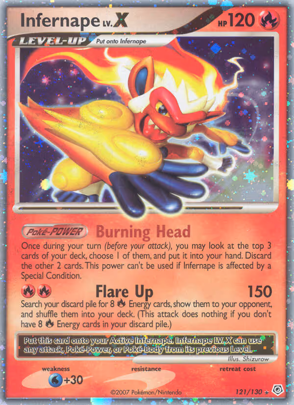Infernape 121/130 Pokemon card