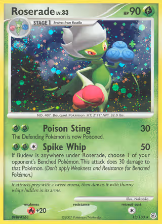 Roserade 13/130 Pokemon card