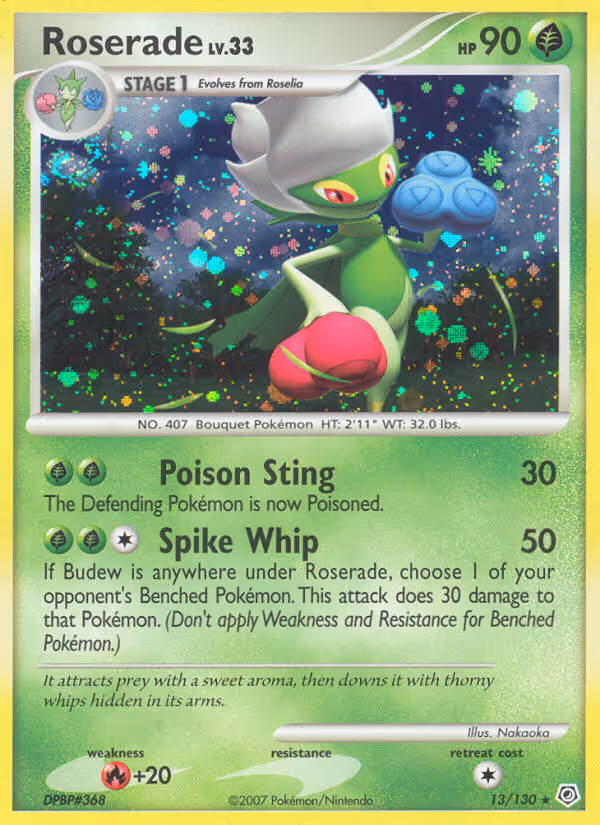 Roserade 13/130 Pokemon card
