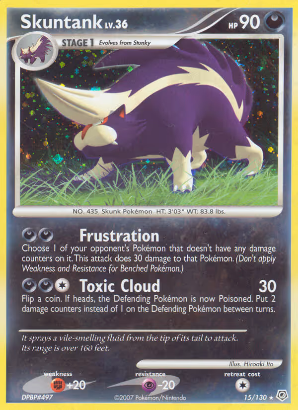 Skuntank 15/130 Pokemon card