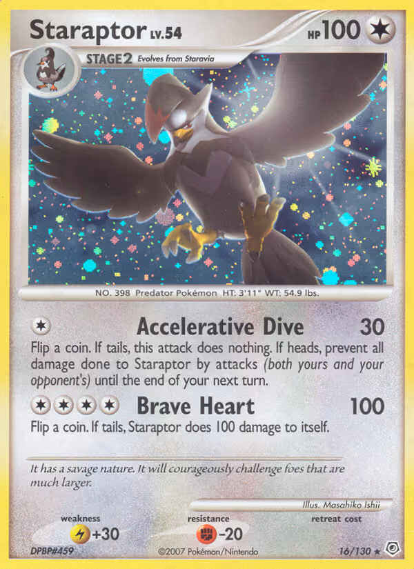 Staraptor 16/130 Pokemon card