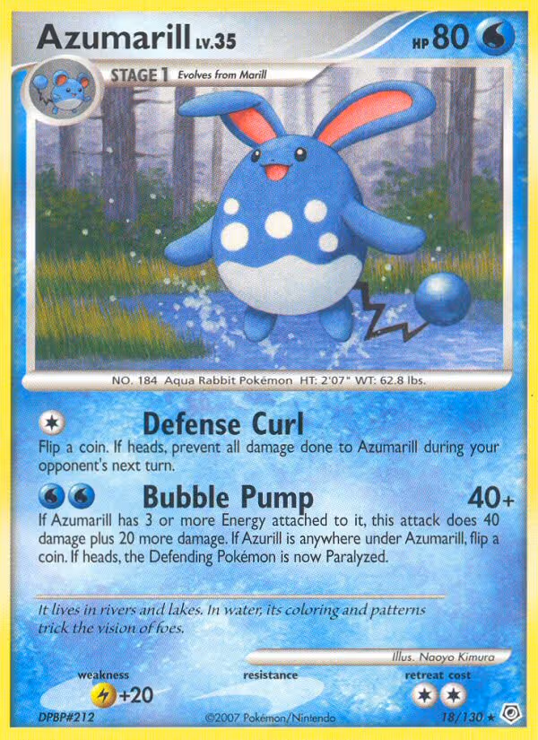Azumarill 18/130 Pokemon card