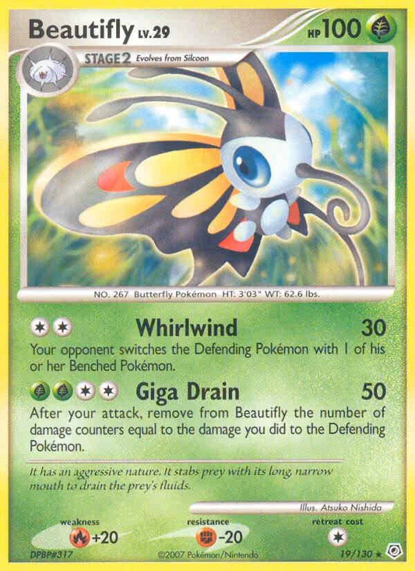 Beautifly 19/130 Pokemon card