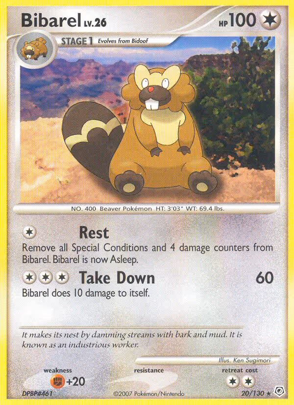 Bibarel 20/130 Pokemon card
