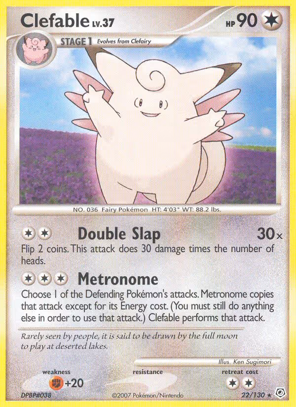 Clefable 22/130 Pokemon card