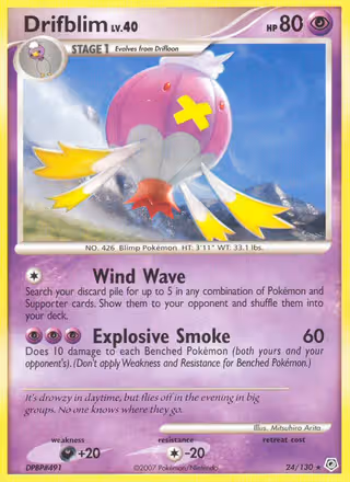 Drifblim 24/130 Pokemon card