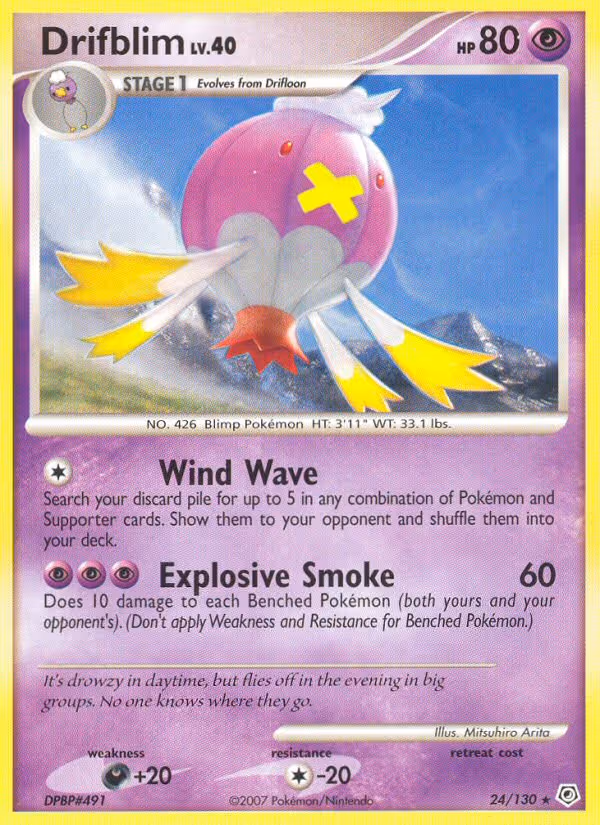 Drifblim 24/130 Pokemon card