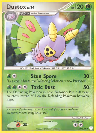 Dustox 25/130 Pokemon card