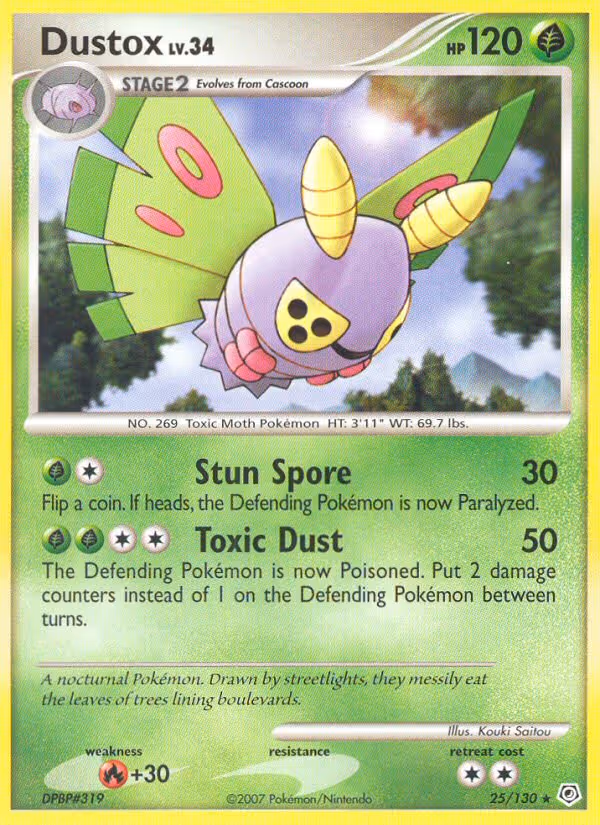 Dustox 25/130 Pokemon card