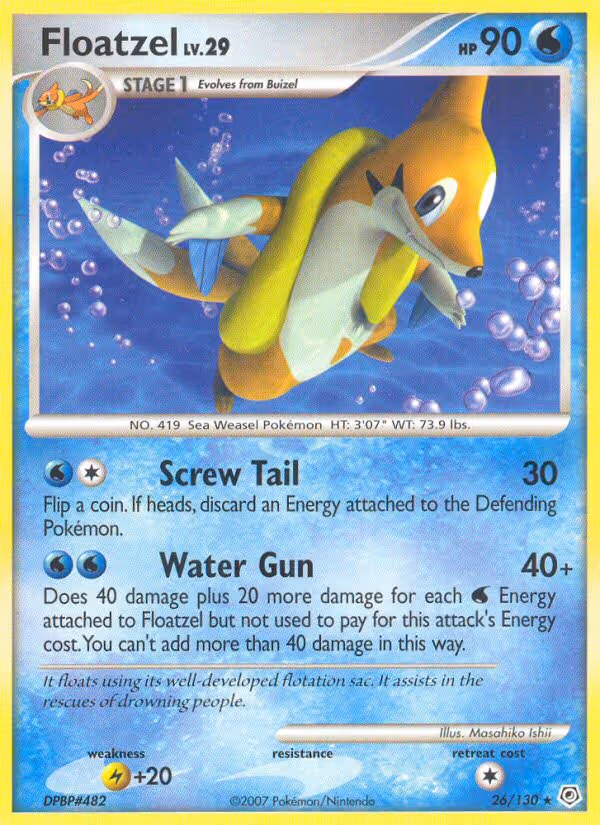 Floatzel 26/130 Pokemon card