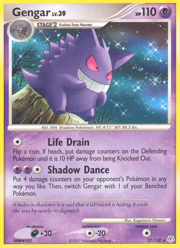 Gengar 27/130 Pokemon card