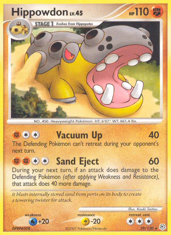 Hippowdon 29/130 Pokemon card