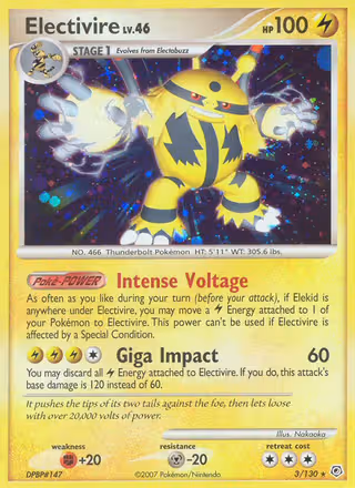 Electivire 3/130 Pokemon card