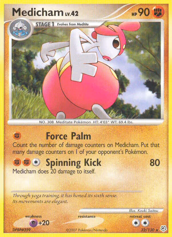 Medicham 32/130 Pokemon card