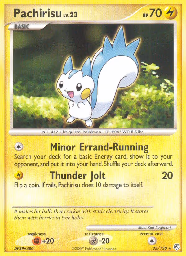Pachirisu 35/130 Pokemon card