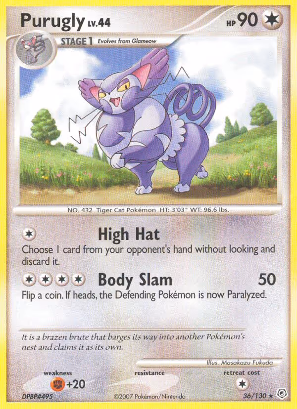 Purugly 36/130 Pokemon card