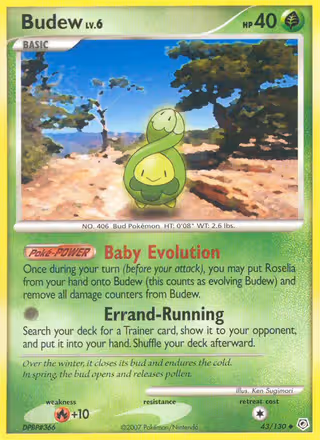 Budew 43/130 Pokemon card