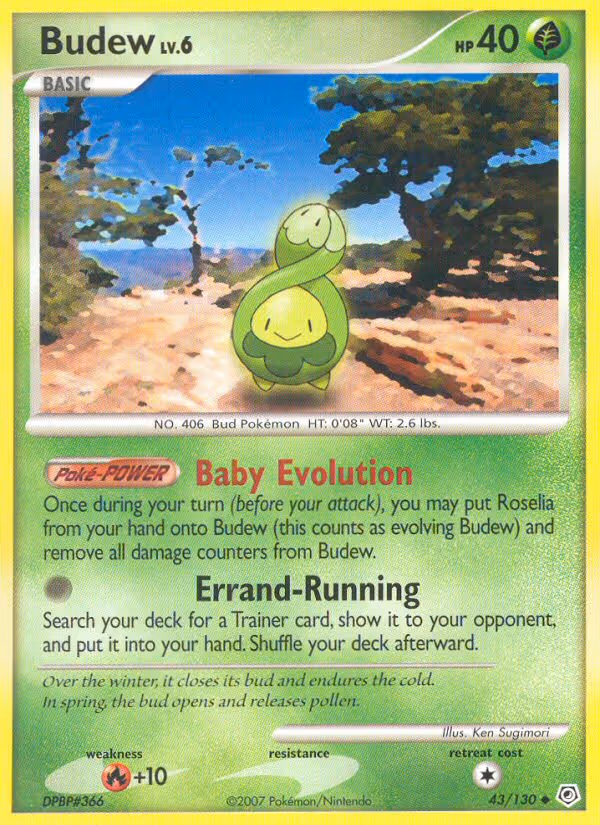 Budew 43/130 Pokemon card