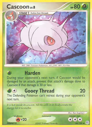 Cascoon 44/130 Pokemon card