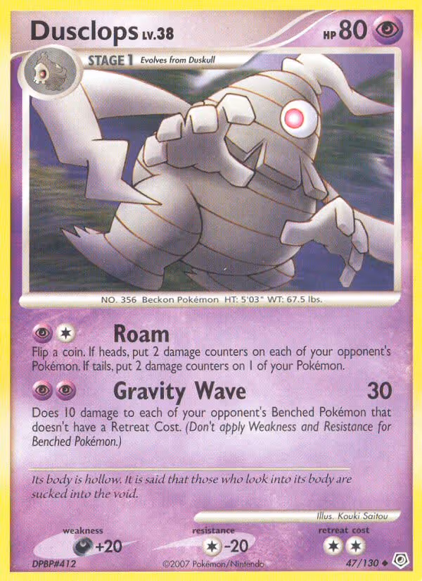 Dusclops 47/130 Pokemon card