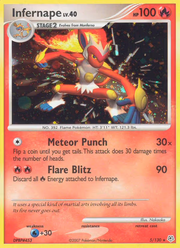 Infernape 5/130 Pokemon card
