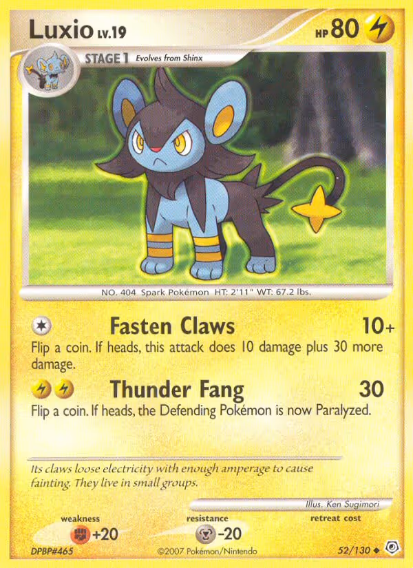 Luxio 52/130 Pokemon card