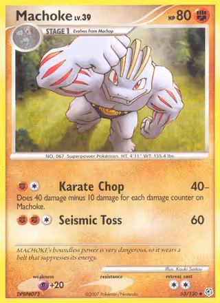 Machoke 53/130 Pokemon card