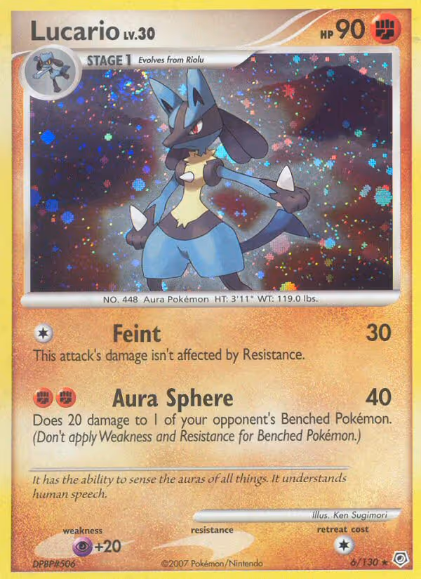 Lucario 6/130 Pokemon card