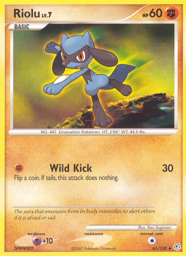 Riolu 61/130 Pokemon card