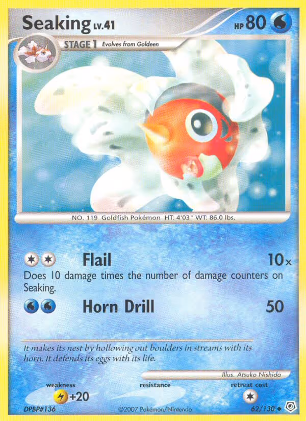 Seaking 62/130 Pokemon card