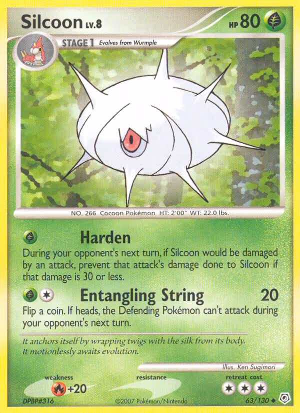 Silcoon 63/130 Pokemon card