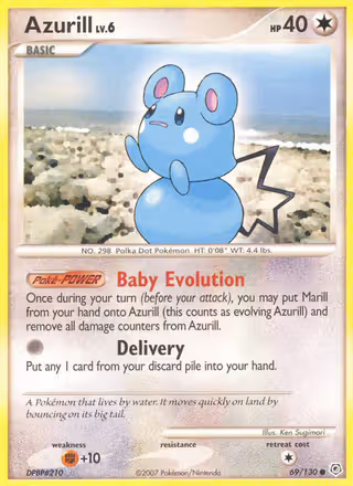 Azurill 69/130 Pokemon card