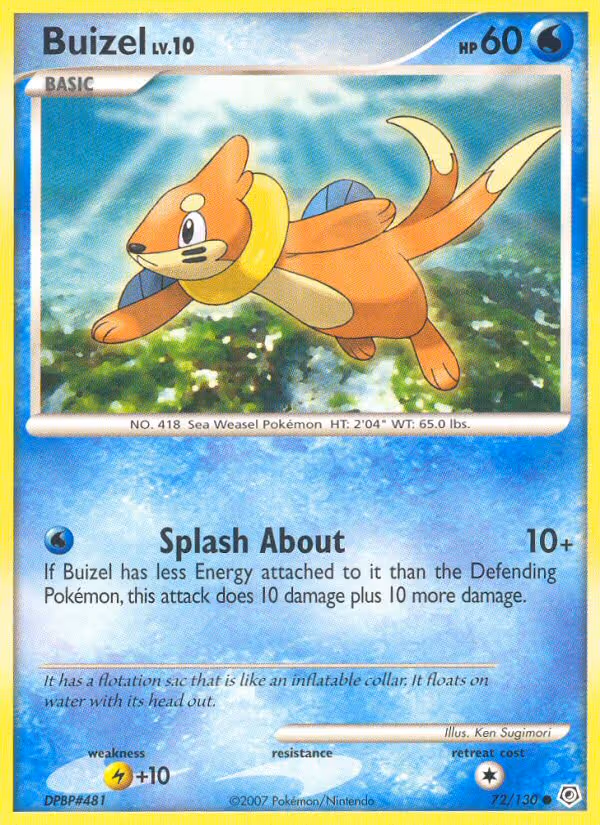 Buizel 72/130 Pokemon card