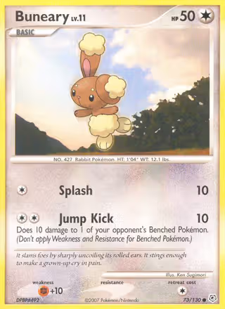 Buneary 73/130 Pokemon card