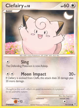 Clefairy 77/130 Pokemon card