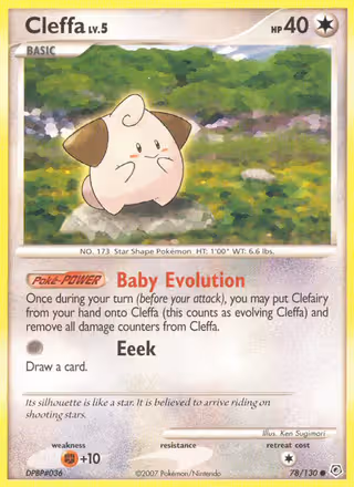 Cleffa 78/130 Pokemon card