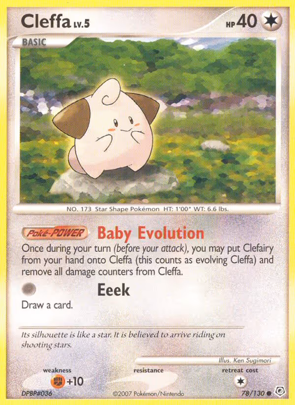 Cleffa 78/130 Pokemon card