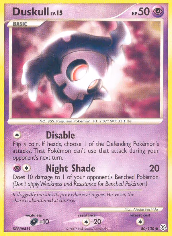 Duskull 80/130 Pokemon card