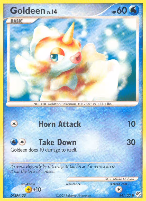 Goldeen 84/130 Pokemon card