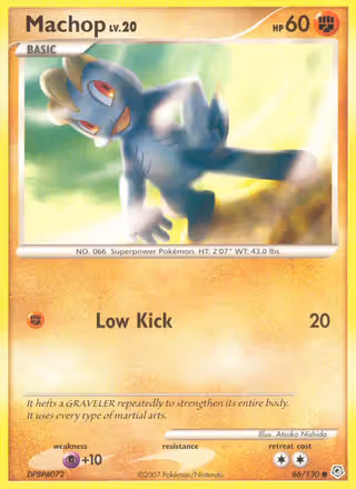 Machop 86/130 Pokemon card