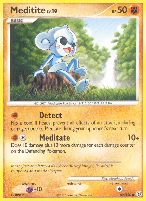 Meditite 89/130 Pokemon card