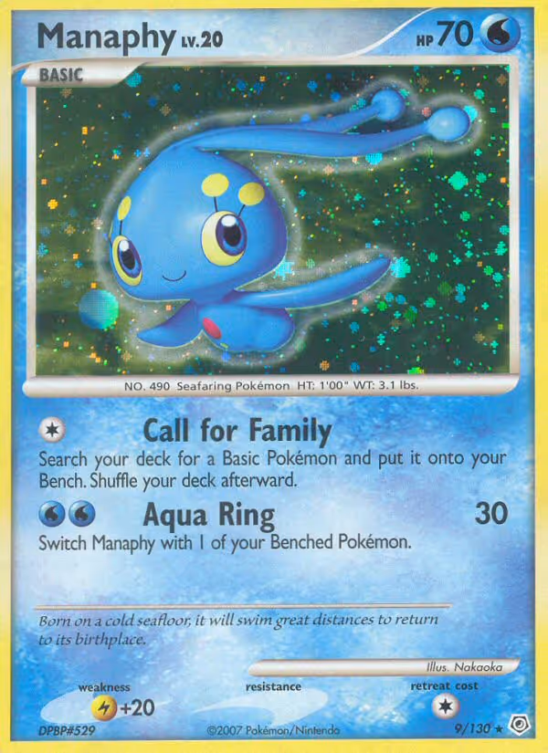 Manaphy 9/130 Pokemon card