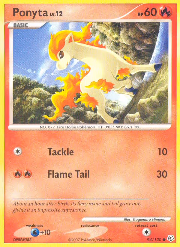 Ponyta 94/130 Pokemon card